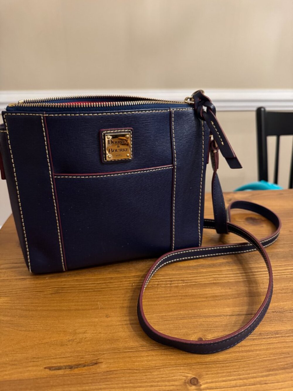 Dooney & Bourke Saffiano Large Lexington Navy Crossbody